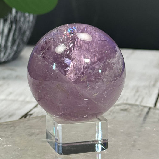 Amethyst Sphere with Rainbows