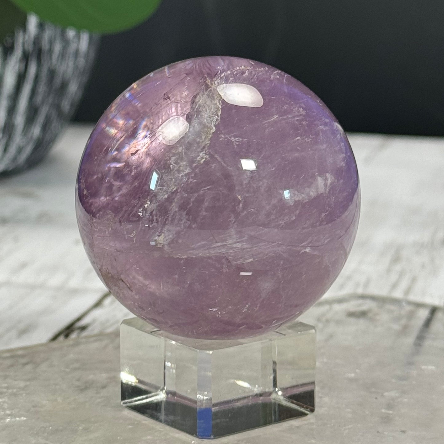 Amethyst Sphere with Rainbows