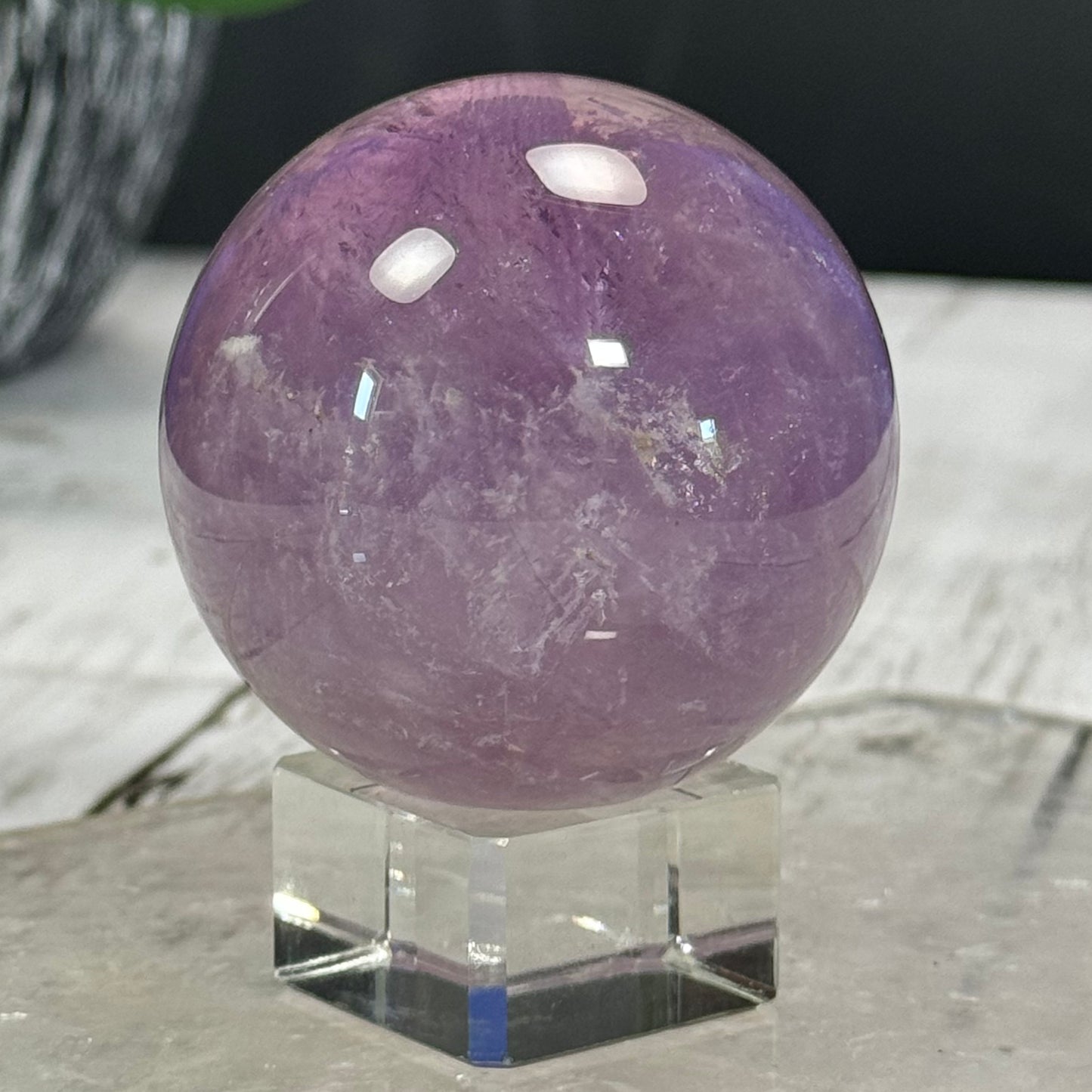 Amethyst Sphere with Rainbows