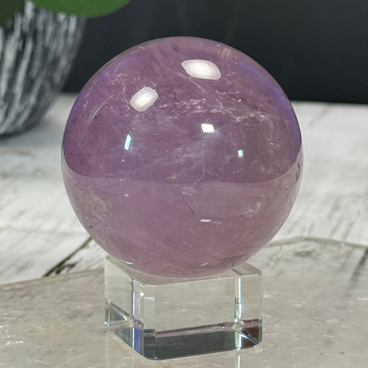 Amethyst Sphere with Rainbows