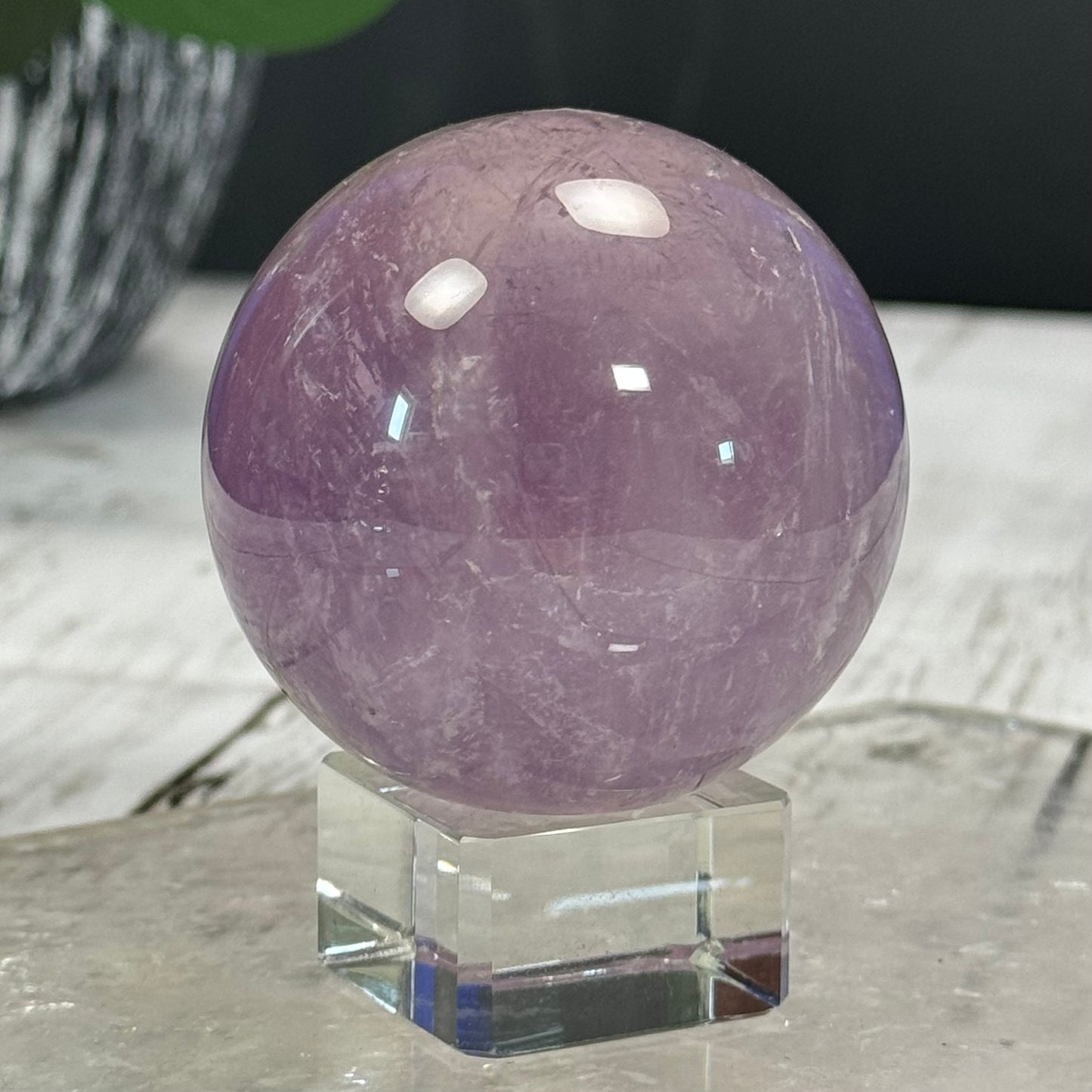 Amethyst Sphere with Rainbows