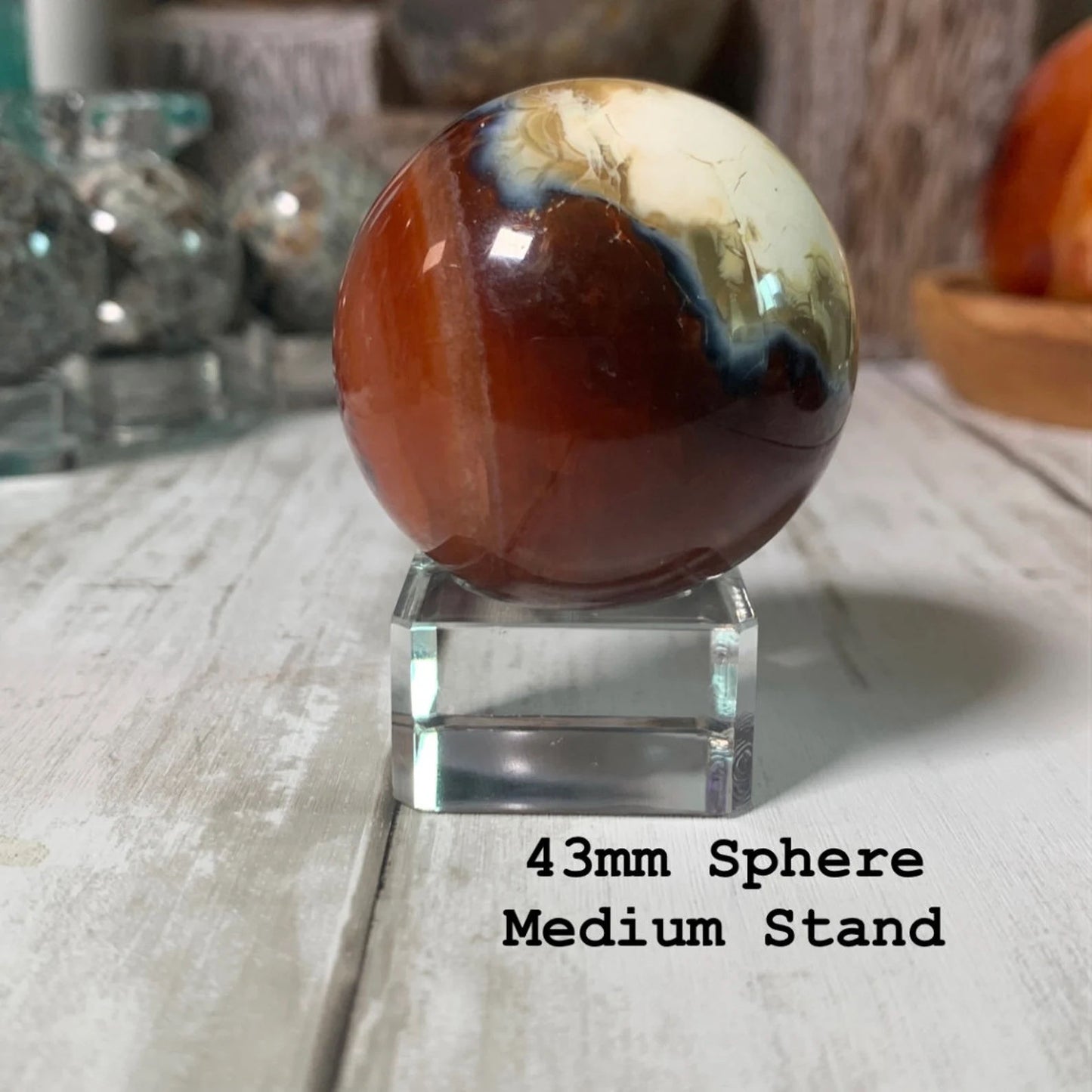 Clear Acrylic/Glass Crystal Sphere Stands