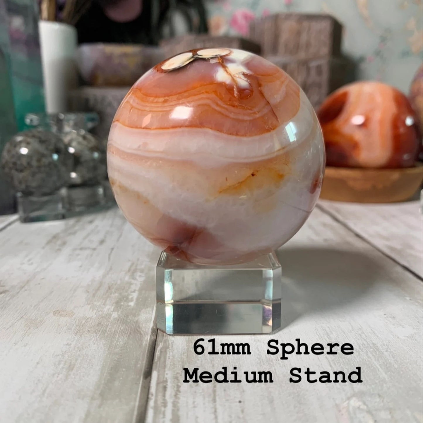 Clear Acrylic/Glass Crystal Sphere Stands