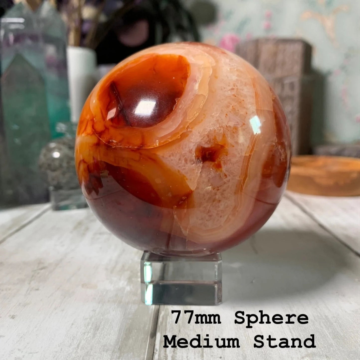 Clear Acrylic/Glass Crystal Sphere Stands