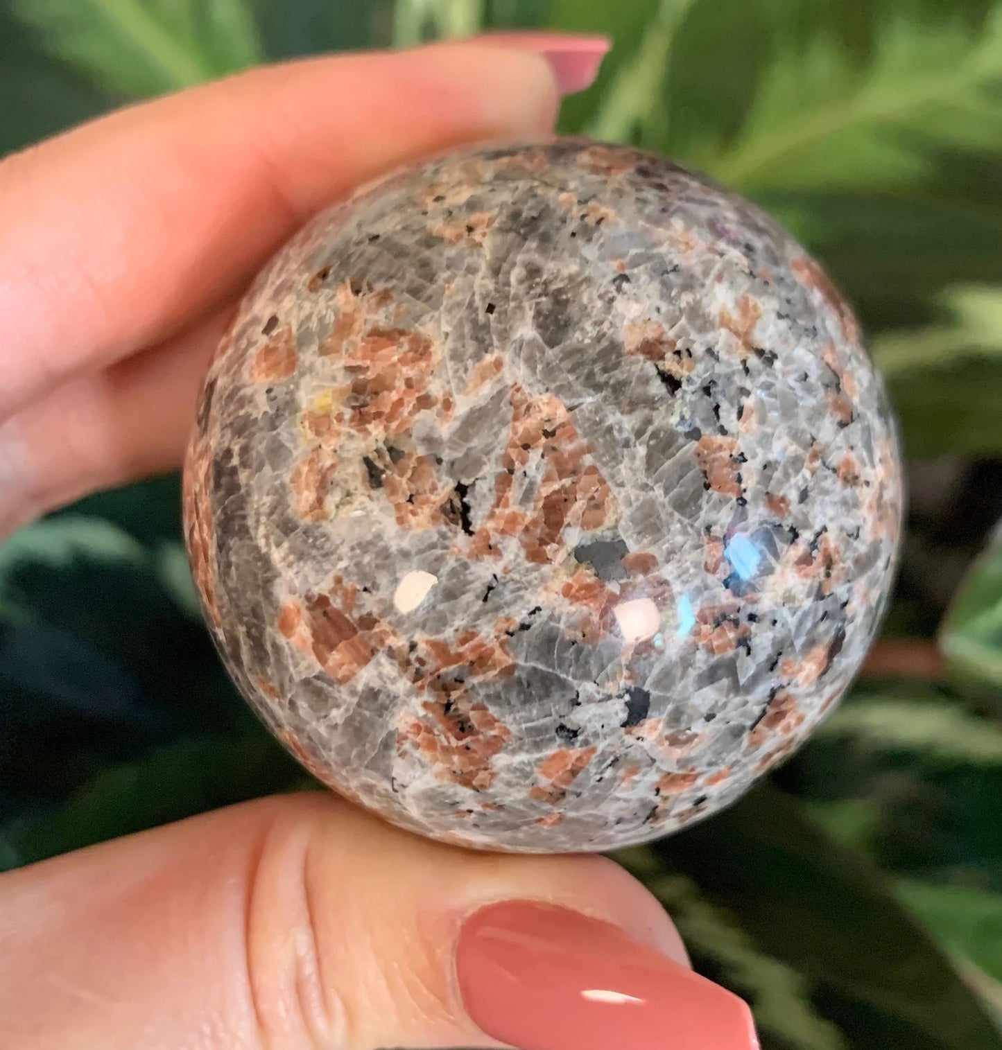 Polished High Grade Yooperlite Sphere | Emberlite | UV Reactive Sodalite Crystal