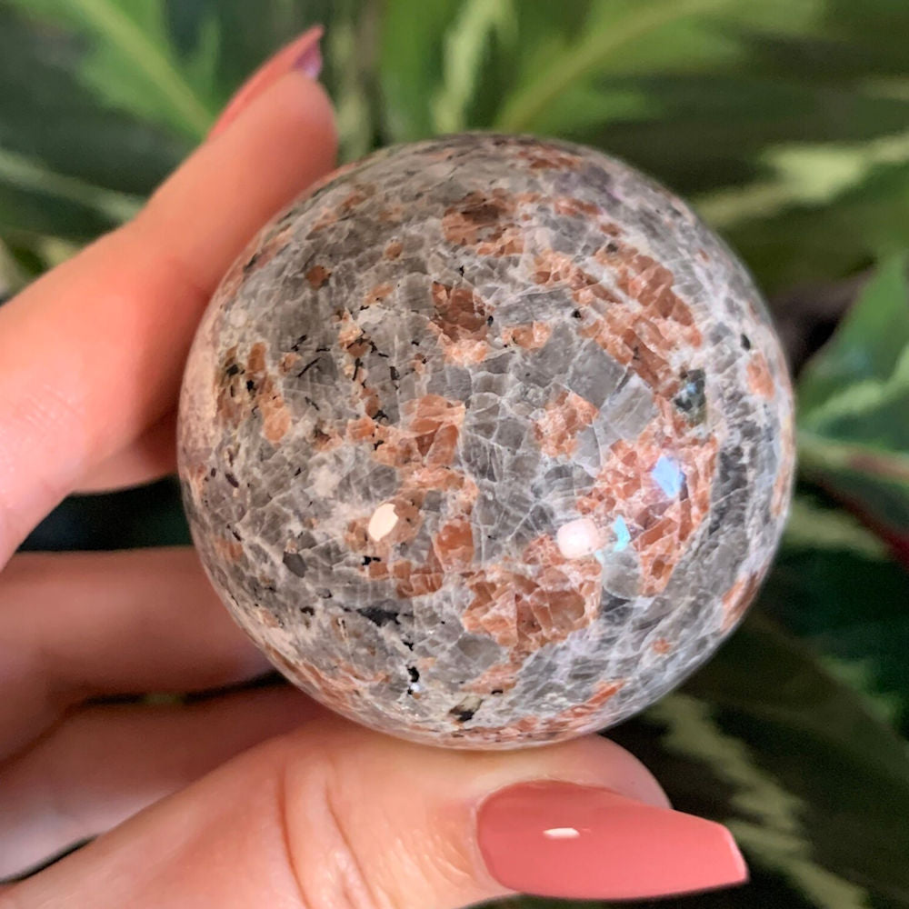 Polished High Grade Yooperlite Sphere | Emberlite | UV Reactive Sodalite Crystal